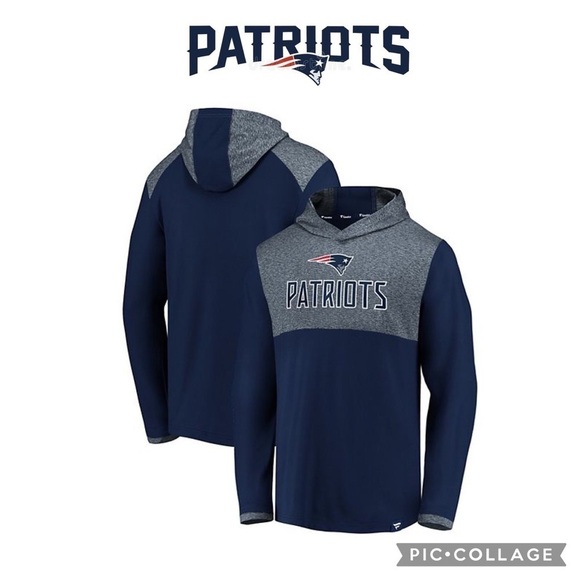 NFL New England Patriots men hoodie long sleeve tshirt size S NWT - Picture 1 of 10